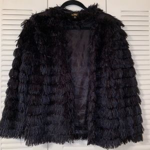 Shag black coat